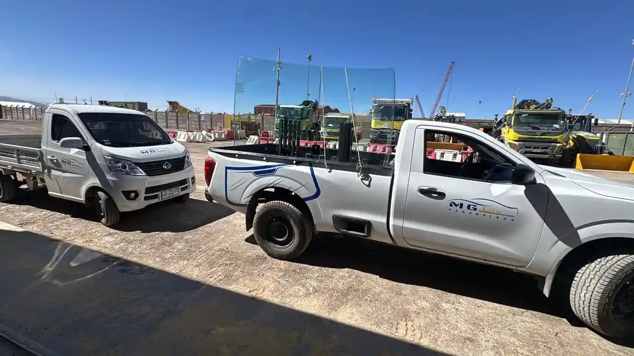 Traslado de parabrisas para maquinaria